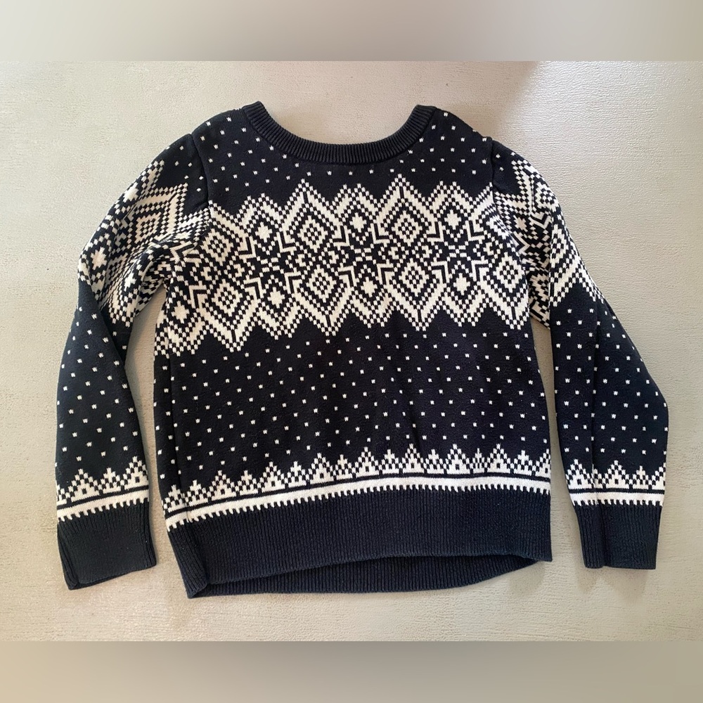 Hanna Andersson Black Holiday Sweater Size 5